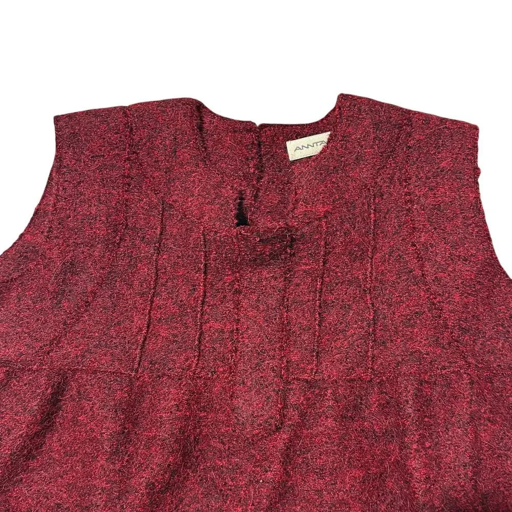 Anntarah Alpaca Wool Dress Red Black Jumper Shell Girls Toddler‎ Size 4